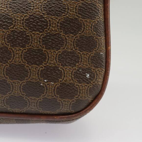 CELINE Macadam Canvas Shoulder Bag Pvc Leather Brown Gold - Picture 4 of 13